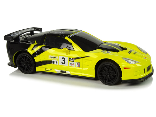 Sports Car R/C 1:24 Corvette C6.R Yellow 2.4 G Lights