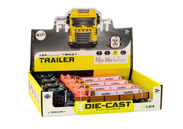 LKW mit Anhänger Blau 1:24 TIR Auto LKW Zubehör Geräusche