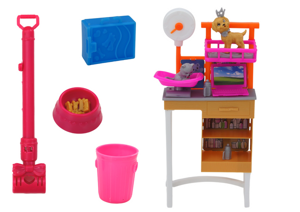 Doll Set With Dogs Cat Vet Accessories