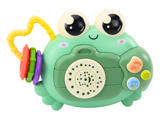 Crab Camera Rattle Projector Battery Operated Sounds Green