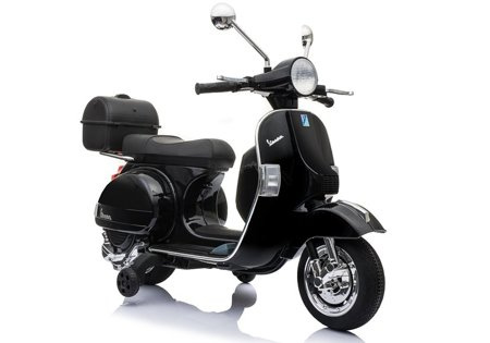 Vespa Scooter Electric Ride On Motorcycle - Black