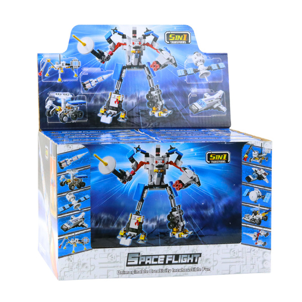 Construction Bricks Space Set Rockets Antennas Robots 2in1 44-54 pcs.