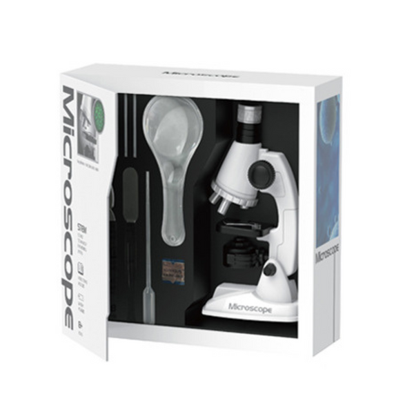 Educational Kit Scientific Microscope For Kids Accessories White