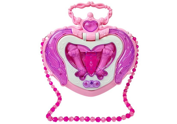 Spieldose auf Ständer Mikrofon Lautsprecher Rosa