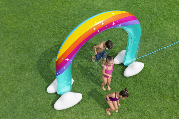Aufblasbarer Regenbogen-Wasservorhang 221 x 71 x 19 cm Bestway 52732