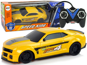 Remote Controlled Sports Car 1:24 Racing Yellow Tinted Windows