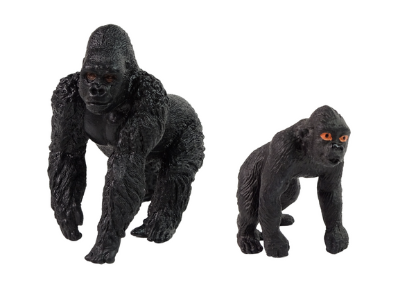 Set of 2 Gorillas figurines Animals of the World series