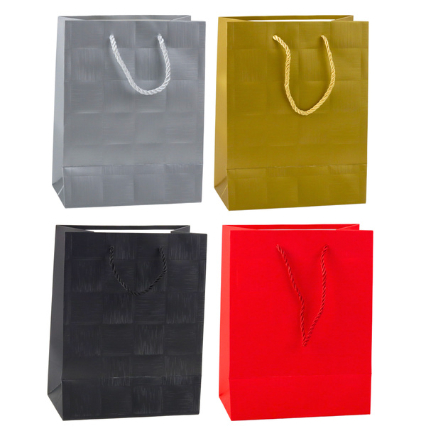 Gift Bag Structured Squares Elegant 23 x 18 x 10 cm
