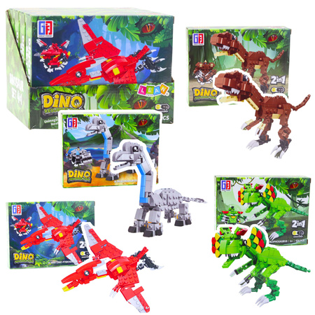 Construction Blocks Set Dinosaur Robot 2in1 145-161 pcs Mix
