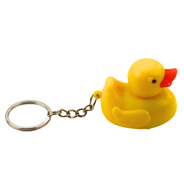 Backpack Keychain Duck LED Flashlight Sounds Yellow