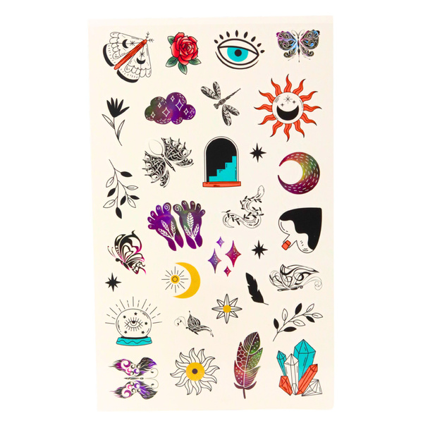 Set of 60 Flower Tattoos for Kids