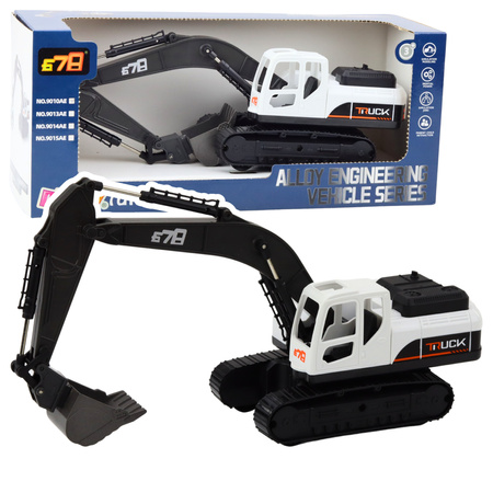 Crawler Excavator Metal Bucket Movable Joints 360° Rotation White