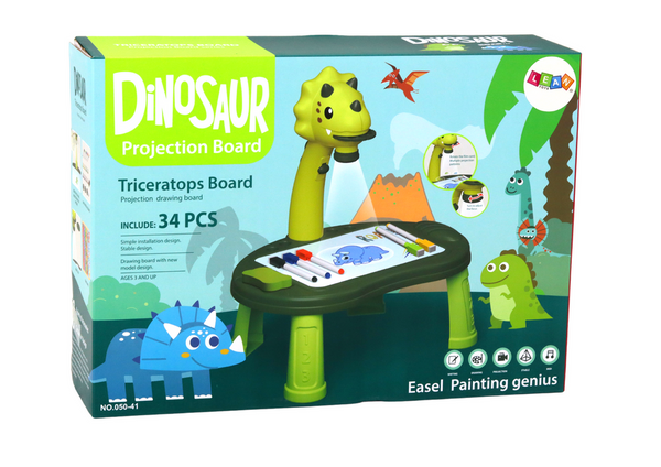 Dinosaur Drawing Projector Game Table 2in1 Chinese Snakes Green
