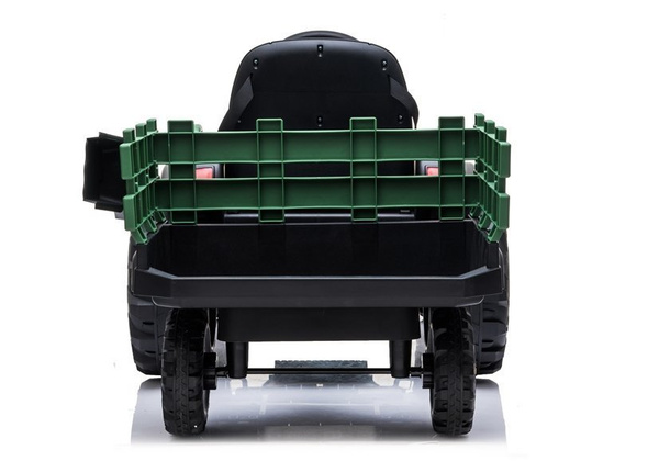 Elektrische Fahrt auf Traktor mit Anhänger BDM0925 Militärgrün