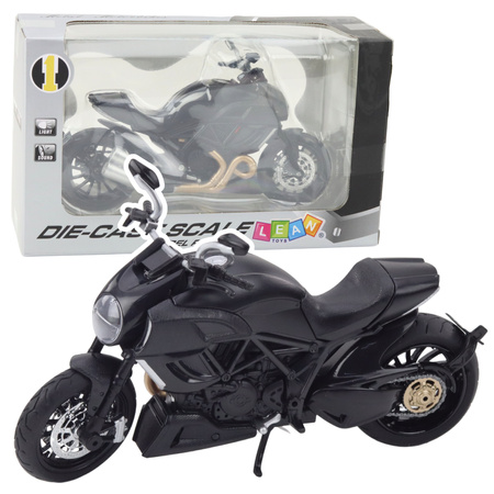 Sports Motorcycle Metal Lights Sounds Gold Elements Black 1:12