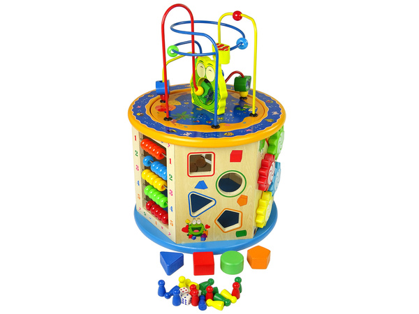 Pädagogisches Holzwürfelsortierer Labyrinth Abakus Spiel Ludo Bauern