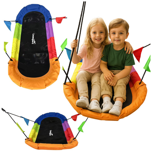 Garden Swing Stork's Nest Rectangular Colorful 167 x 75cm