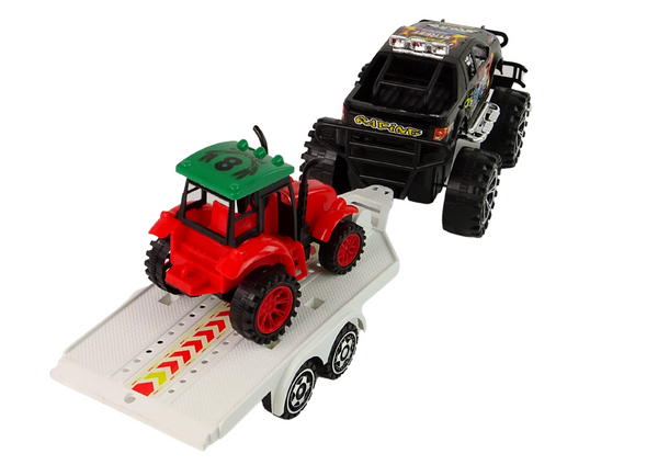 Frontantrieb-Set Geländewagen Schwarzer Bagger Traktor