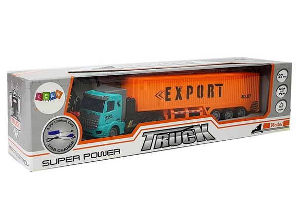 Remote Controlled 27 Mhz 1:48 Orange Delivery Truck