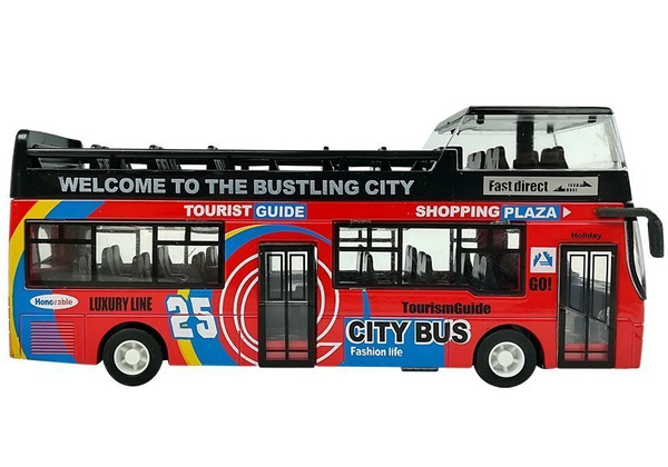 Reisebus Doppeldecker Tür zum Öffnen Rot