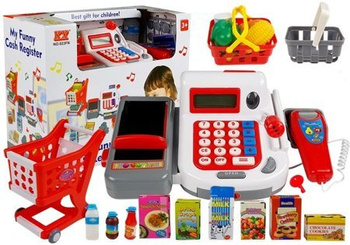 Cash Register with Trolley Baskets & Accessories