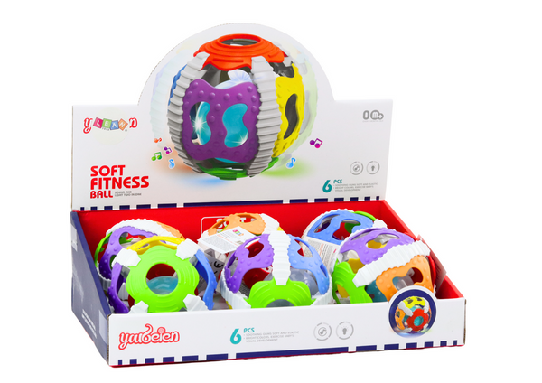 Sensory Ball For Babies, Rubber, Lights, Sounds, Colorful