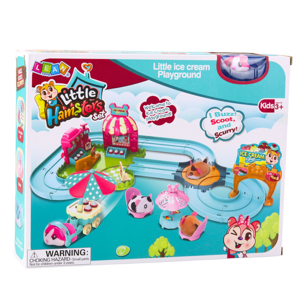Interactive Hamster Track Ice Cream Shop Cafe Battery Operated Hamster