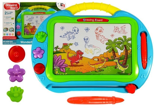 Magnetic Drawing Board with 3 Stamps and Stylus