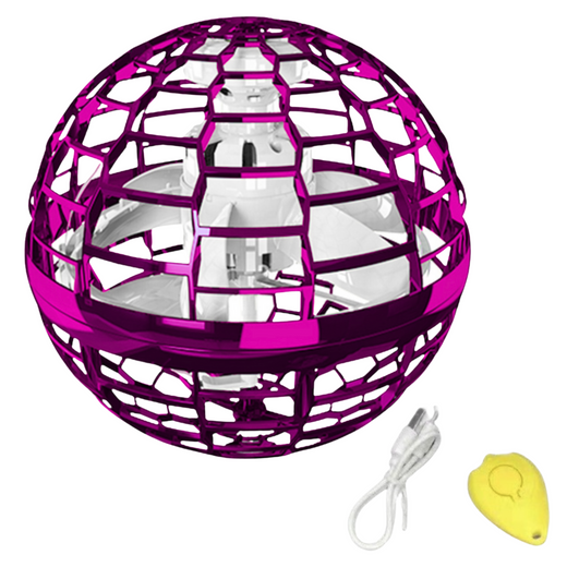 Fliegender Spinnball von Flynova, handgesteuert, rosa LED, 10 cm