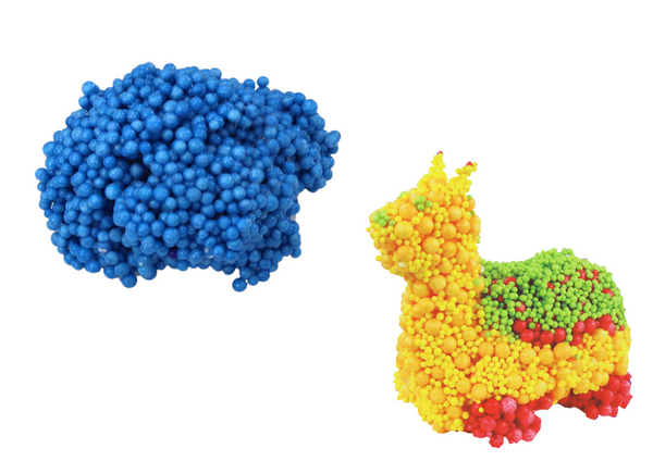 Squishy Styrofoam Balls in a Blue Cup