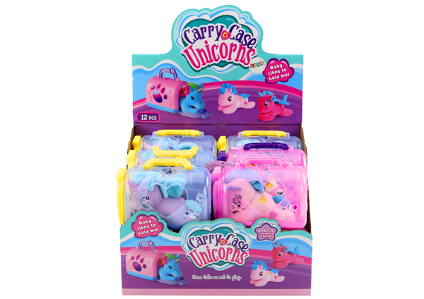 Kleines Einhorn mit Transporter Maskottchen