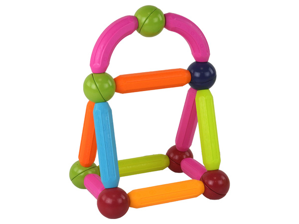 Large Set of Magnetic Blocks in a Case, 64 Elements