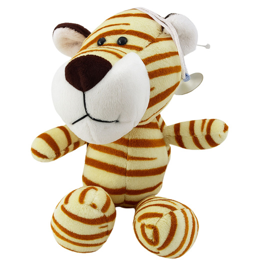 Plüschtier Tiger mit Saugnapf Creme 23 x 12 cm