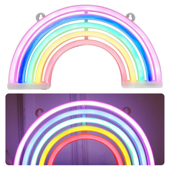 Decorative Night Light Neon Rainbow LED Battery Operated