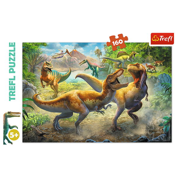 Puzzle - 160 - Kämpfende Tyrannosaurier - Trefl 15360