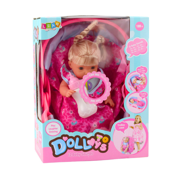 Baby Doll in Carrier Bottle Pacifier Talks Babbles Wee