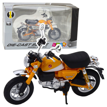 Motorcycle Retro Classic Metal Lights Yellow 1:12