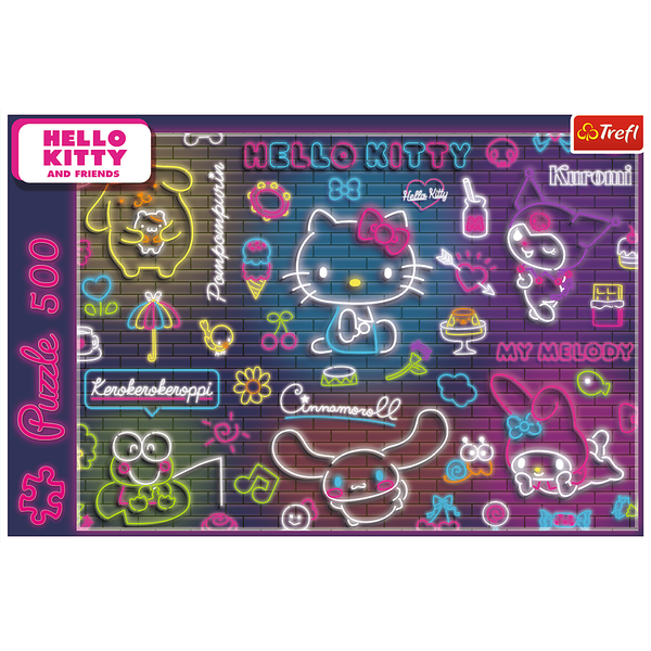 Puzzle – 500 Stück – Neon Hello Kitty Trefl 37523