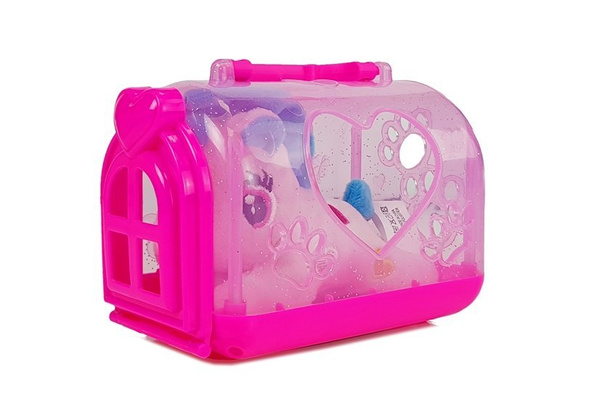 Kleines Einhorn mit Transporter Maskottchen