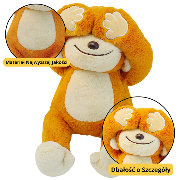Plush Mascot Cuddly Toy Monkey With Magnets Brown 23cm