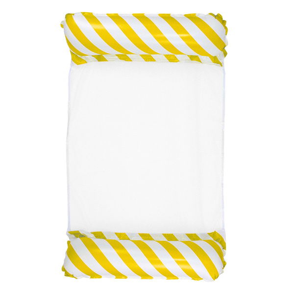 Inflatable Water Hammock Mattress Deckchair White and Yellow 120x70cm