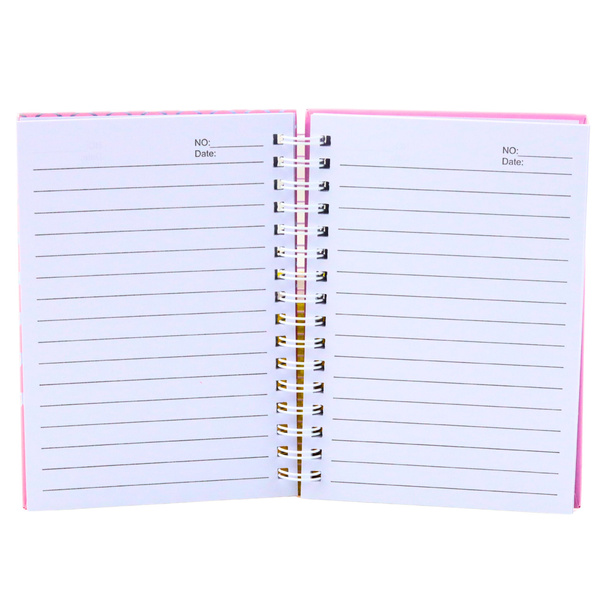 Liniertes Notizbuch mit holografischen Schuppen, Rosa, A6, 80 Blatt