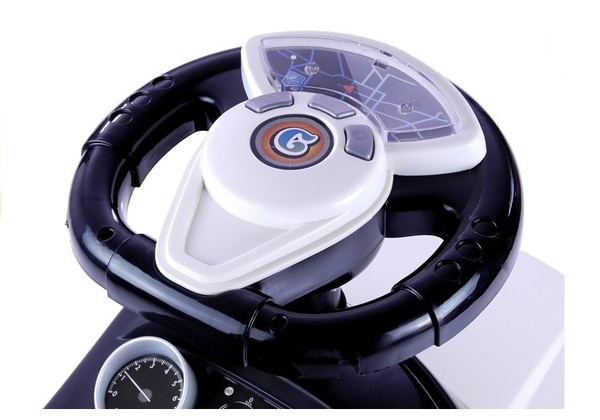 Rutschauto 613W Weiß Fahrzeug für Kinder Sound- und Lichteffekte Baby