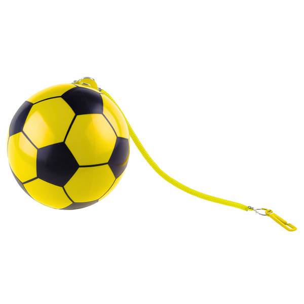 Federhalter für Fußball aus Gummi, gelb, 22 cm