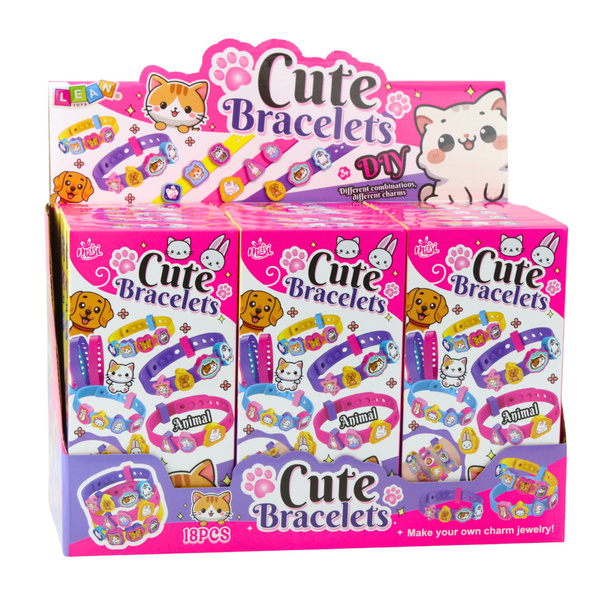 DIY Armband Set Tier Charms 4 bunte Armbänder