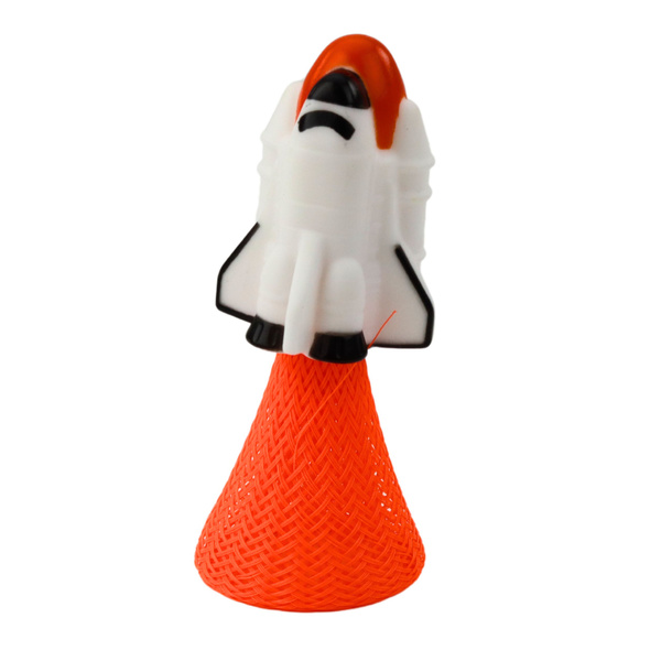 Jumping Spaceship on Spring Colorful Lights 11cm Mix