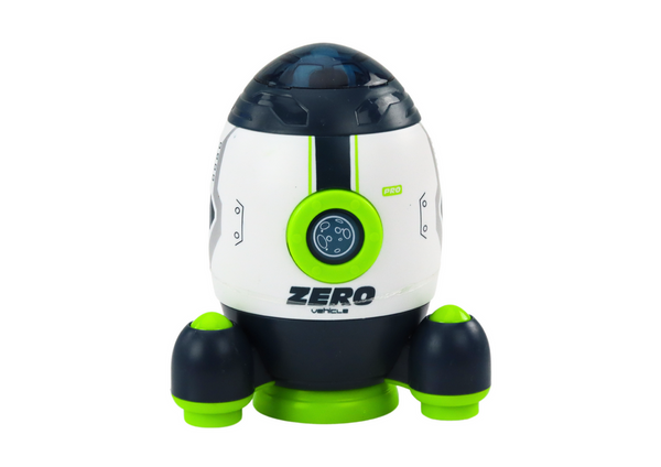 Kleine zu öffnende Weltraumrakete mit Figur und Fahrzeug