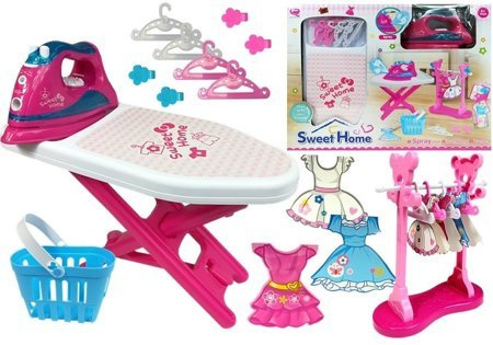 Pink Iron Ironing Set Ironing Board Hangers