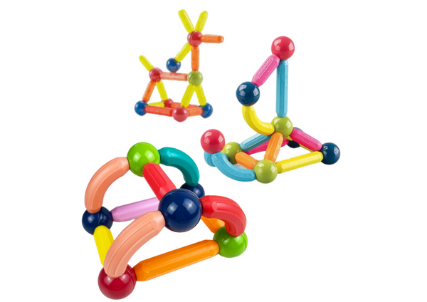 Satz magnetischer Bausteine 46El bunt