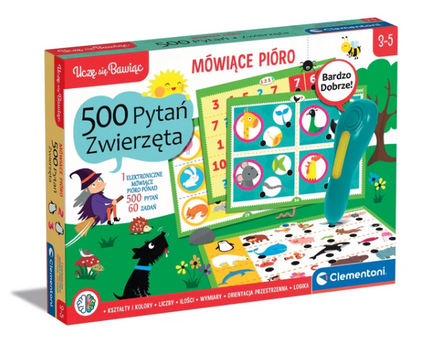Mówiące Pióro 500 Pytań Zwierzęta Uczę się Bawiąc Język Polski Clementoni 50781